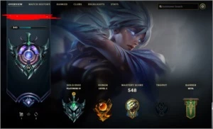 CONTA PLATINA 4 PRA SAIR LOGO - League of Legends LOL