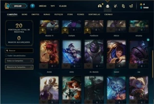 Conta ouro 2 com 31 Champs e 2 Skins + 14 Fragmentos de Skin - League of Legends LOL