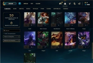 Conta ouro 2 com 31 Champs e 2 Skins + 14 Fragmentos de Skin - League of Legends LOL