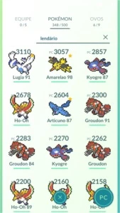 Conta lvl 37 Amarela - Pokémon