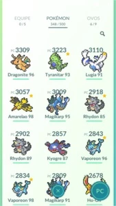 Conta lvl 37 Amarela - Pokémon