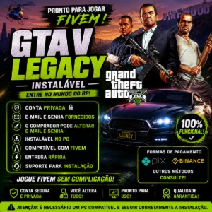 🎮 Gta V Legacy — Pronto Para Jogar Fiveм! 🚗🔥