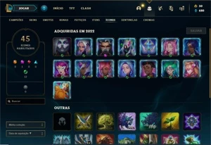 Conta ouro 4 com 26 Champs e 3 Skins + 2 Fragmentos - League of Legends LOL