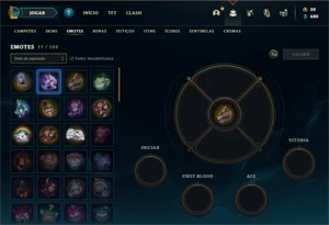 Conta ouro 4 com 26 Champs e 3 Skins + 2 Fragmentos - League of Legends LOL