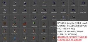 RP 326 - 117/104 - ENDEREÇO FICTICIO - Tibia