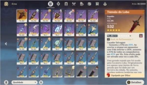 VENDO 5 ⭐ DILUC C1 + TÚMULO DO LOBO + JEAN - Genshin Impact