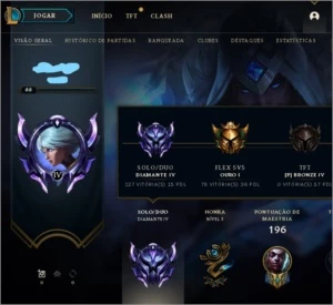 CONTA LEAGUE OF LEGENDS DIAMANTE IV 61% WINRATE LOL