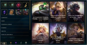 Conta com 9 miticas e 104 pontos prestigios! - League of Legends LOL
