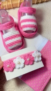 Kit Bebê Sandalinha Personalizado - Artesanato e Personalizados
