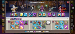 Cv18 - 95% Full - 2 Heróis Full - 14 Equipamentos Full - Clash of Clans