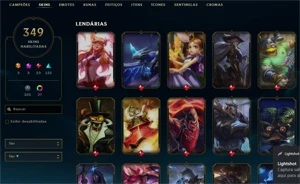 Vendo Conta de League Of Legends com 402 Skins LOL