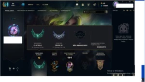 conta em oferta platina 1 com 232 skins e tods os campeao - League of Legends LOL