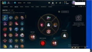 conta em oferta platina 1 com 232 skins e tods os campeao - League of Legends LOL