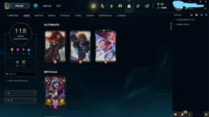Conta Lol - Unraked - 119 Skins - League of Legends