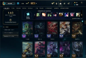 Unranked com 95 Champs e 46 Skins - League of Legends LOL