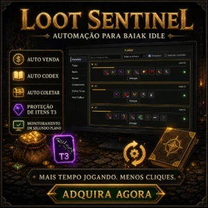 Baiak Idle Script Auto Venda,Codex Auto,Loot T3, MultiContas - Inteligência Artificial