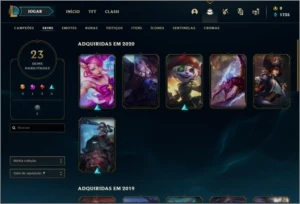 Conta Ouro IV com skin vitoriosa - League of Legends LOL