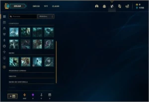 Conta Ouro IV com skin vitoriosa - League of Legends LOL