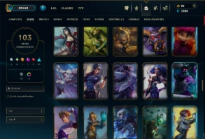 Prata 3 com 90 Champs e 103 Skins +1 Prestigio - League of Legends LOL