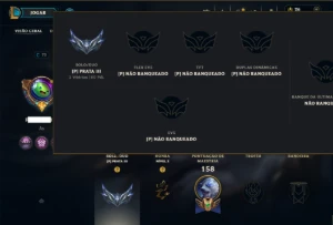 Prata 3 com 90 Champs e 103 Skins +1 Prestigio - League of Legends LOL