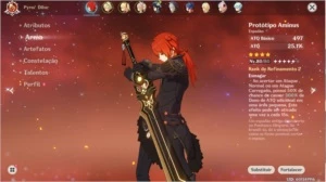 AR 41 DILUC Constelação 1 E Venti + todos os personagens 4* - Genshin Impact