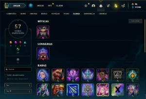 Conta prata 3 com 40 Champs e 20 Skins + 7 Fragmentos - League of Legends LOL