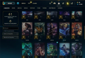 Conta prata 3 com 40 Champs e 20 Skins + 7 Fragmentos - League of Legends LOL