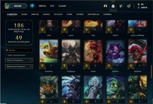 Conta bronze 1 com 66 Champs e 31 Skins - League of Legends LOL