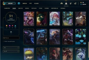 Conta bronze 1 com 66 Champs e 31 Skins - League of Legends LOL