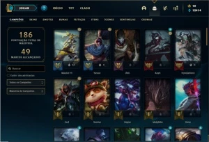 Conta bronze 1 com 66 Champs e 31 Skins - League of Legends LOL