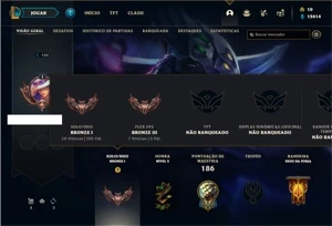 Conta bronze 1 com 66 Champs e 31 Skins - League of Legends LOL