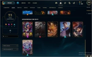 V > Atual GOLD4 MD5 com 23skins e 55champs(Plat4 na passada) - League of Legends LOL