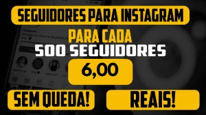 🥇| Seguidores Instagram ✨500 POR R$6,00✨| REFIL 360 DIAS | - Redes Sociais