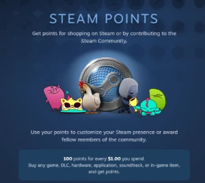 Steam pontos/points