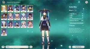 Genshin Impact / AR 7 / Andarilho ( Wanderer ) + Mona
