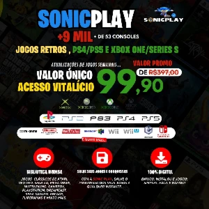 SonicPlay Emulador Retro, PS4, PS5, Xbox One e Xbox Series S - Outros