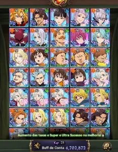 Conta de 7DS com vários colabes - Seven Deadly Sins