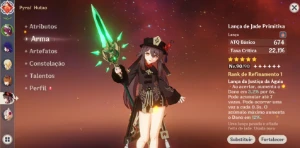 CONTA GENSHIN AR56 - 9 LENDÁRIOS ⭐ + 3 ARMAS 5 ⭐- HUTAO+ - Genshin Impact