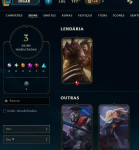 Conta Lol Ferro, Lvl 30, Skin Lendária, Upada Na Mão, 8K Ea - League of Legends