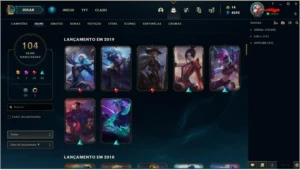 Conta lol 104 campeões e 104 skins - League of Legends