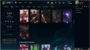 Conta lol 104 campeões e 104 skins - League of Legends