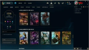 Conta lol 104 campeões e 104 skins - League of Legends