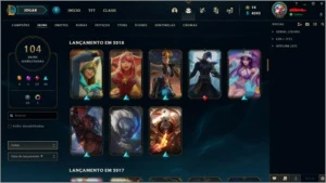Conta lol 104 campeões e 104 skins - League of Legends