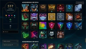 218SKINS, MMR PLATINA, TODAS VITORIOSAS DESDE 2016 - League of Legends LOL