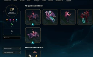 218SKINS, MMR PLATINA, TODAS VITORIOSAS DESDE 2016 - League of Legends LOL