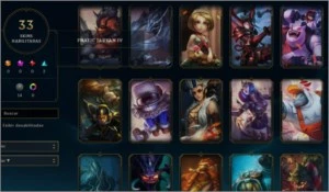 CONTA LOL //33 SKINS //105 CHAMPS //LVL 206 //GOLD2 - League of Legends