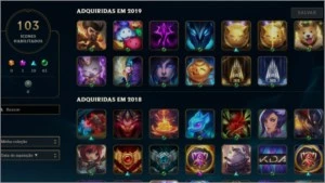 CONTA LOL //33 SKINS //105 CHAMPS //LVL 206 //GOLD2 - League of Legends