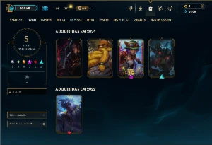 Ferro 4 com 30 Champs e 5 Skins - League of Legends LOL