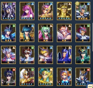 SSA Legend Justice lvl 124 30+chars - Saint Seiya Awakening