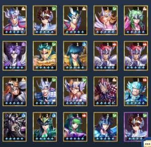 SSA Legend Justice lvl 124 30+chars - Saint Seiya Awakening